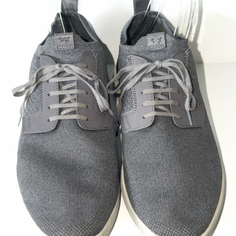 Wolf & Shepard Swift Knit Plain Toe Derby Men's Grey Lace-Up Casual Shoes Sz 11
